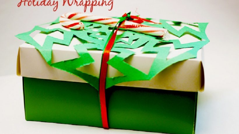 Holiday Gift Wrapping with Snowflakes