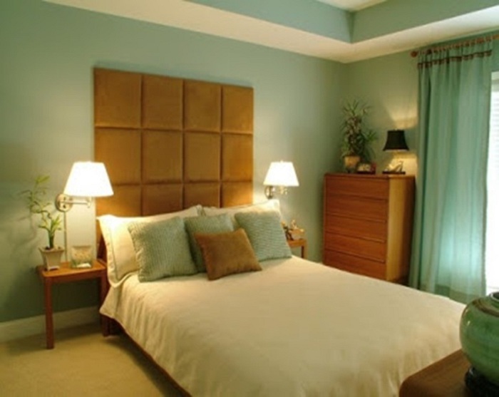 bedroom decorated soft colors