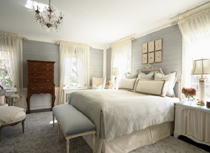 bedroom decorated soft colors