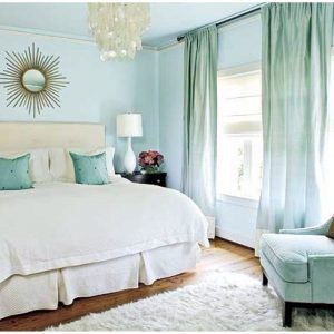 bedroom decorated soft colors