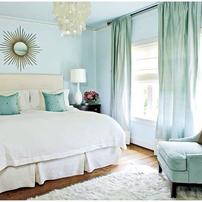 bedroom decorated soft colors