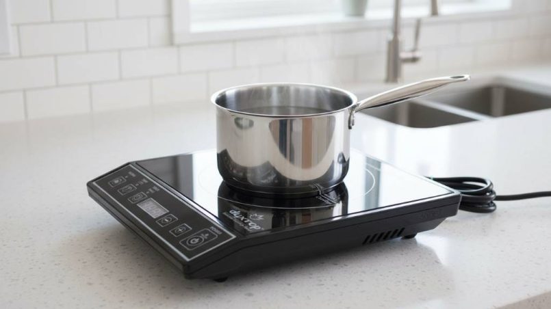 Duxtop 1800W portable induction cooktop on kitchen counter