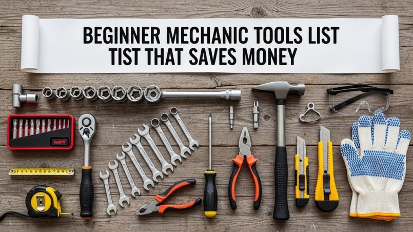 beginner mechanic tools list essential starter automotive toolkit layout