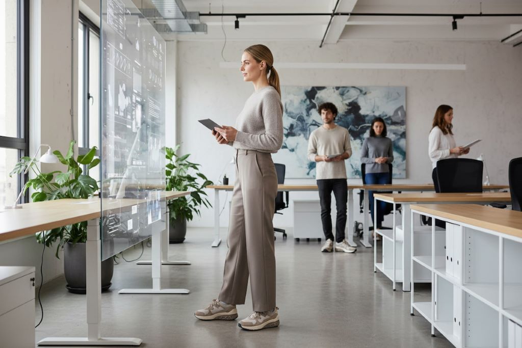 Comfortable office shoes with cushioned soles designed for all-day workplace wear.