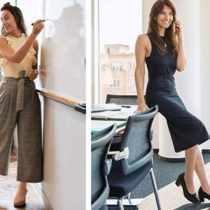 Stylish and comfortable office shoes for women paired with professional work attire.