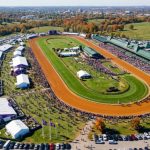 Aerial view of Keeneland Race Course during Breeders Cup World Championships 2026